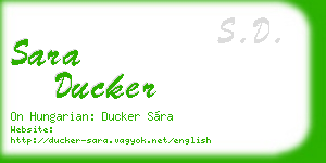 sara ducker business card